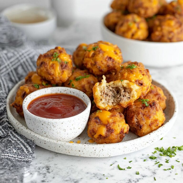 Air Fryer Sausage Balls with Cheddar Cheese and Parsley Recipe