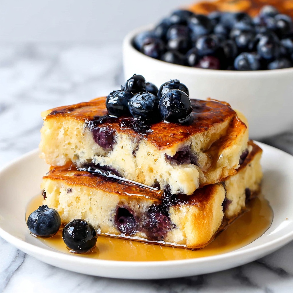 Blueberry Sheet Pan Pancakes Recipe - Recipe Image