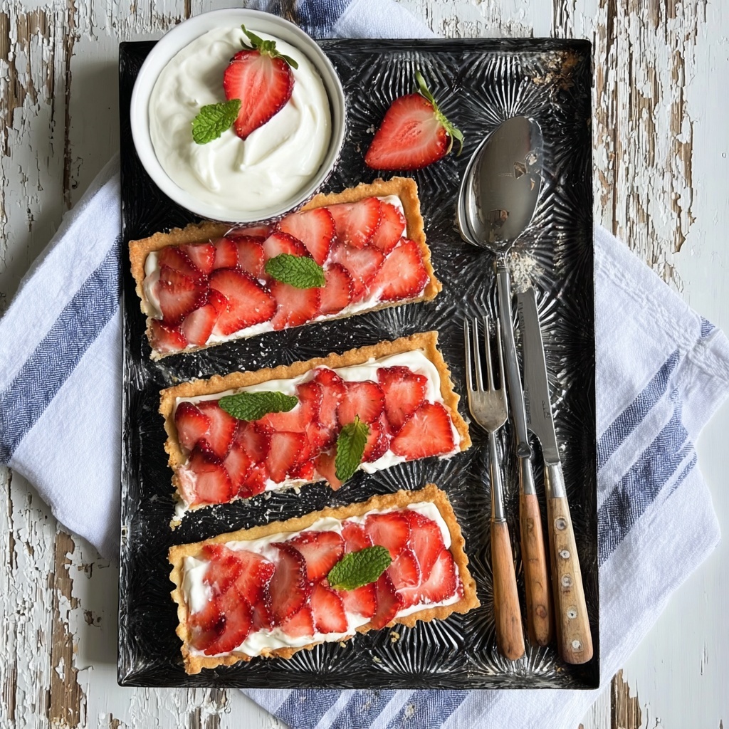 Super Easy Puff Pastry Strawberry Tart Recipe - Recipe Image