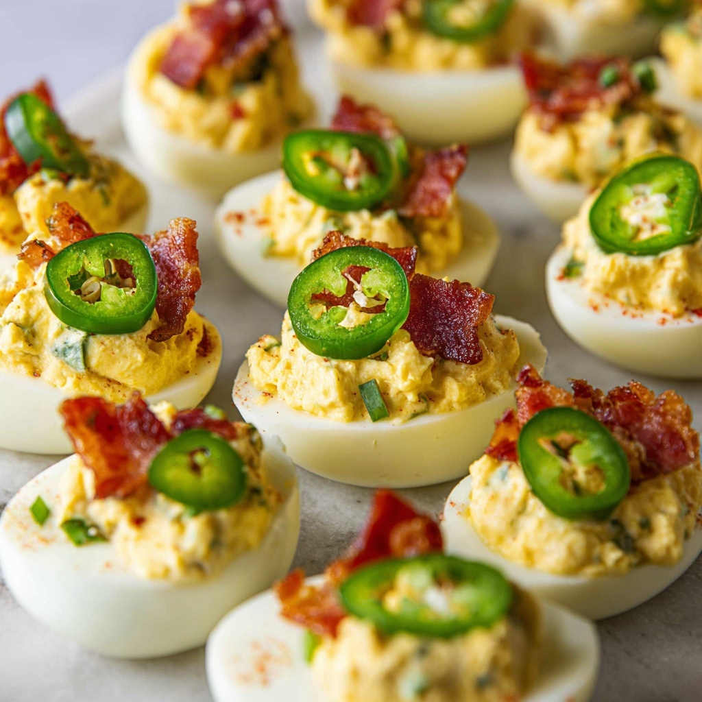 Jalapeno Popper Deviled Eggs Recipe - Recipe Image