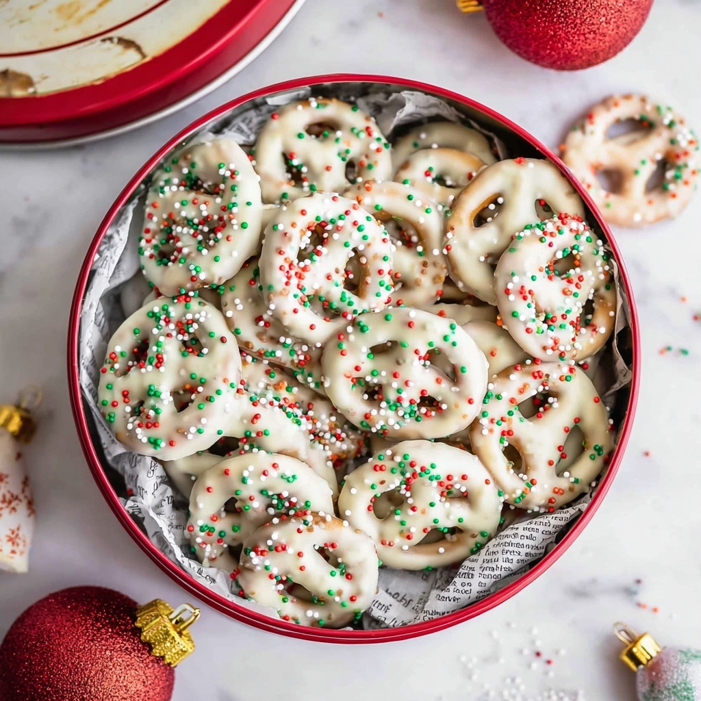 White Chocolate Dipped Pretzels Recipe - Recipe Image