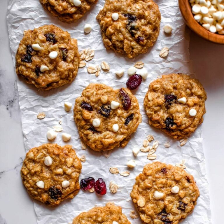 Oatmeal Cranberry Cookies with White Chocolate Chips Recipe