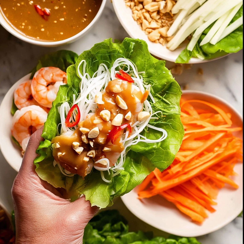 Vietnamese Peanut Sauce Lettuce Wraps Recipe - Recipe Image