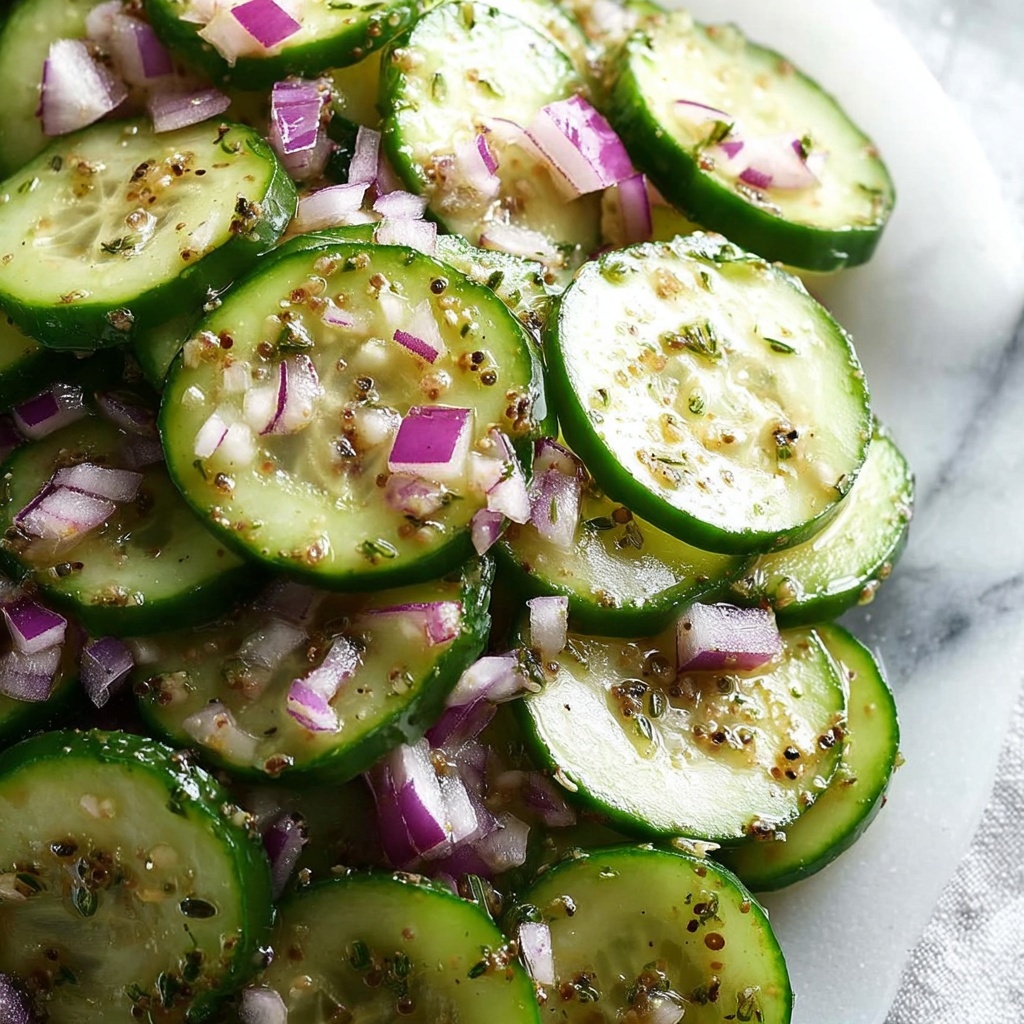 Cucumber Salad with Herb & Garlic Dressing (Vinaigrette) Recipe - Recipe Image