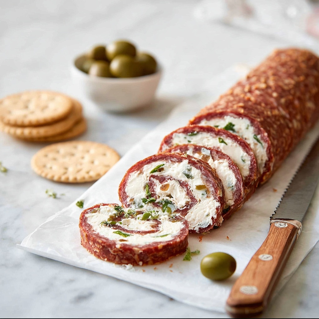 Salami Cream Cheese Roll Recipe - Recipe Image