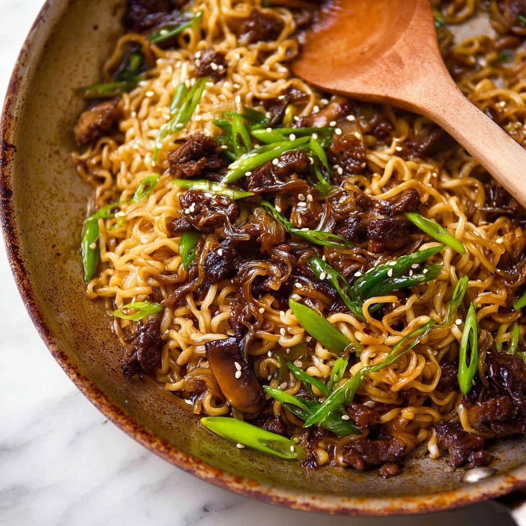 Quick Asian Beef Ramen Noodles Recipe - Recipe Image