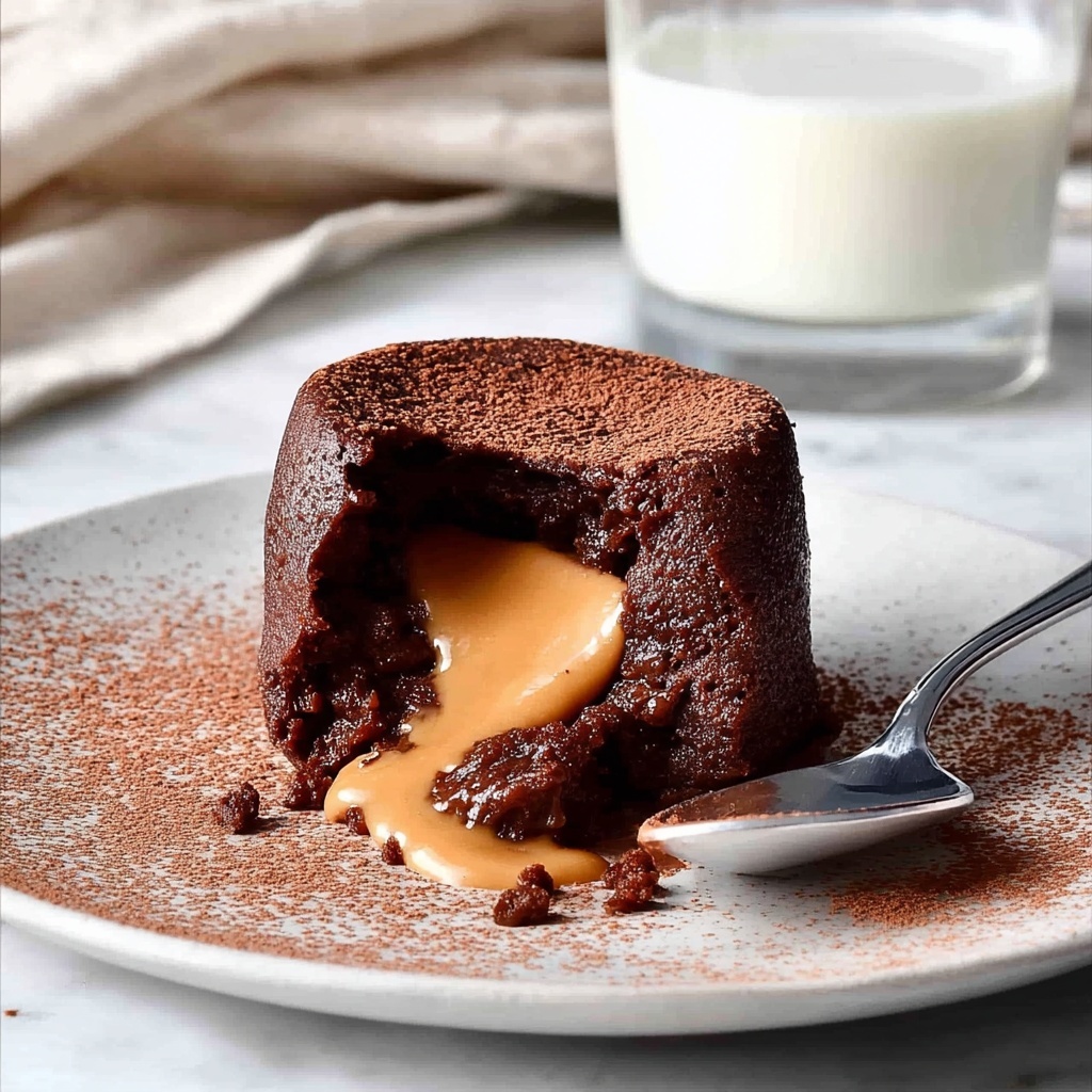 Peanut Butter Chocolate Molten Lava Cake Recipe - Recipe Image