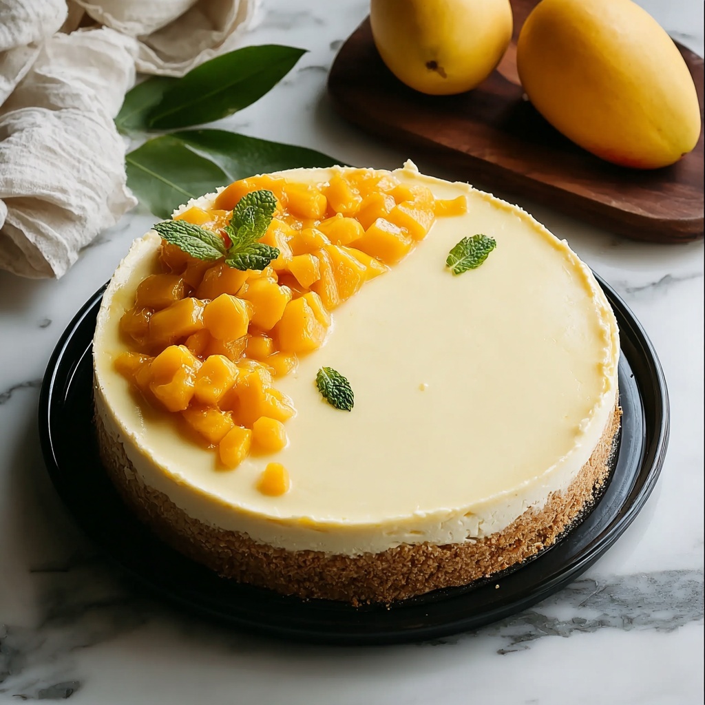 Tropical Mango Cheesecake Recipe - Recipe Image