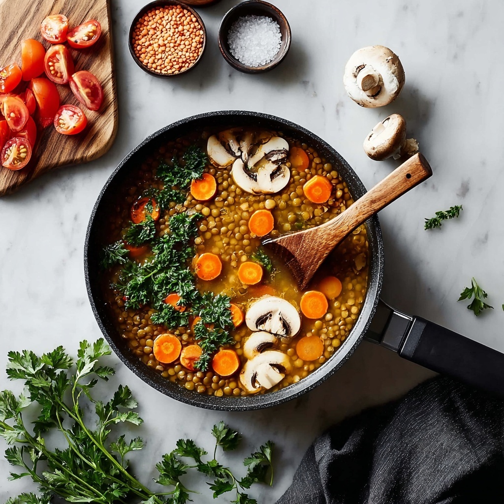 Vegan Lentil Mushroom Stew Recipe - Recipe Image