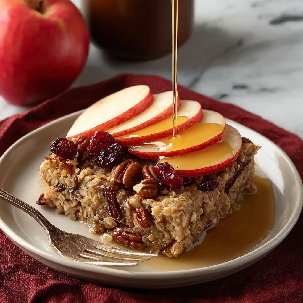 Amish-Style Apple and Cinnamon Baked Oatmeal Recipe - Recipe Image