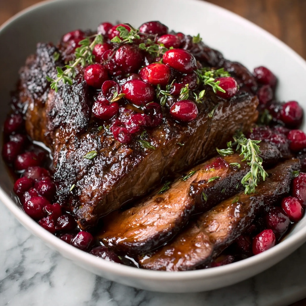 Cranberry Balsamic Roast Beef Recipe - Recipe Image