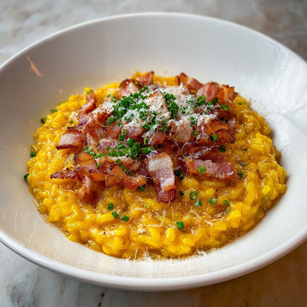Pumpkin Risotto with Bacon and Parmesan Recipe - Recipe Image