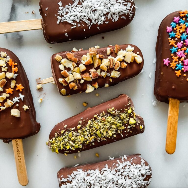 Chocolate Covered Bananas with Optional Toppings Recipe