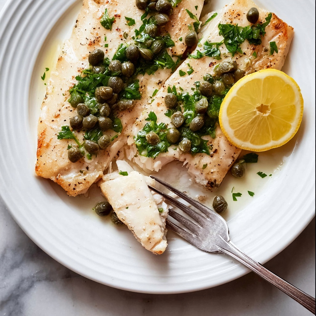 Pan Seared Swordfish with Capers and Fresh Herbs Recipe - Recipe Image