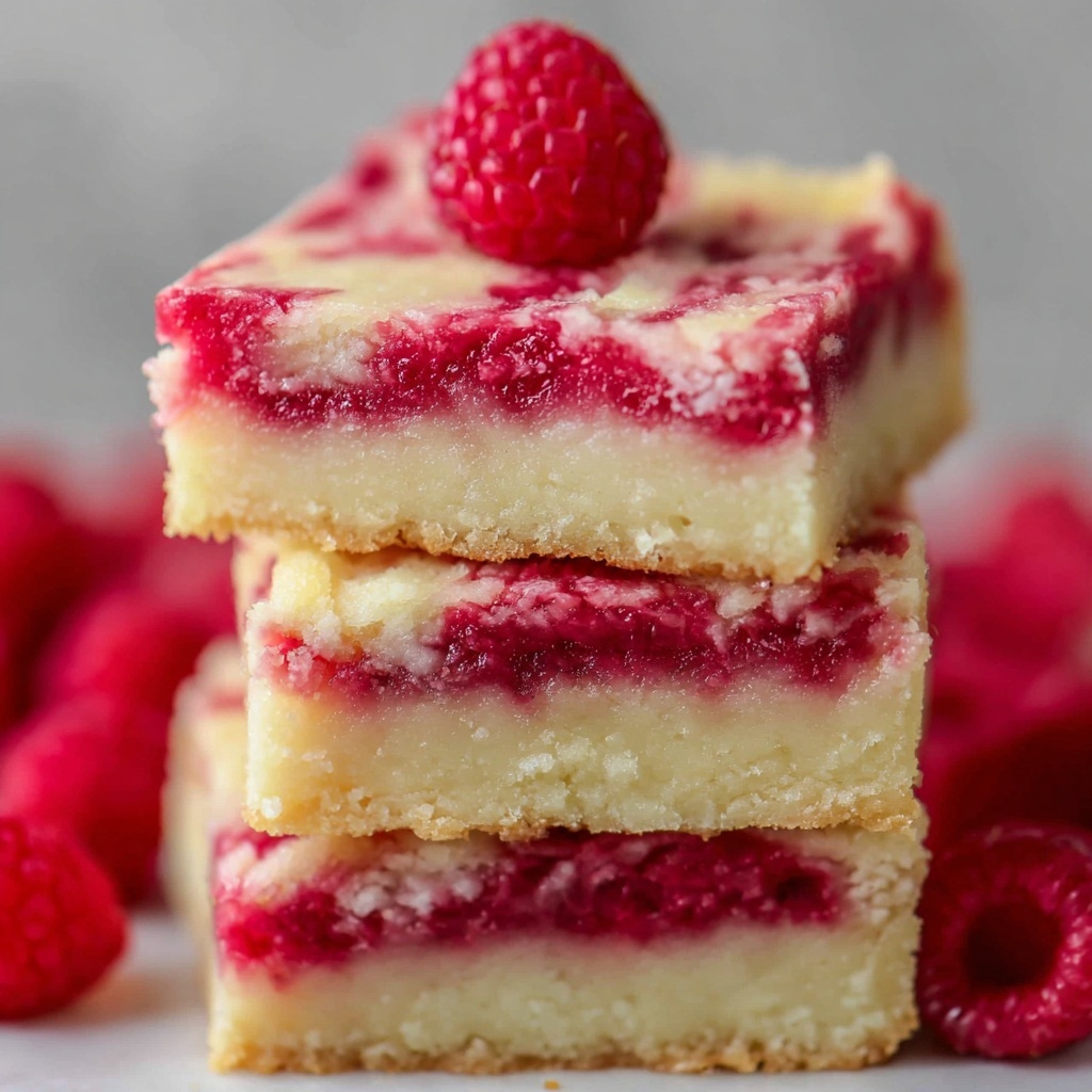 Raspberry Swirl Cheesecake Bars Recipe - Recipe Image