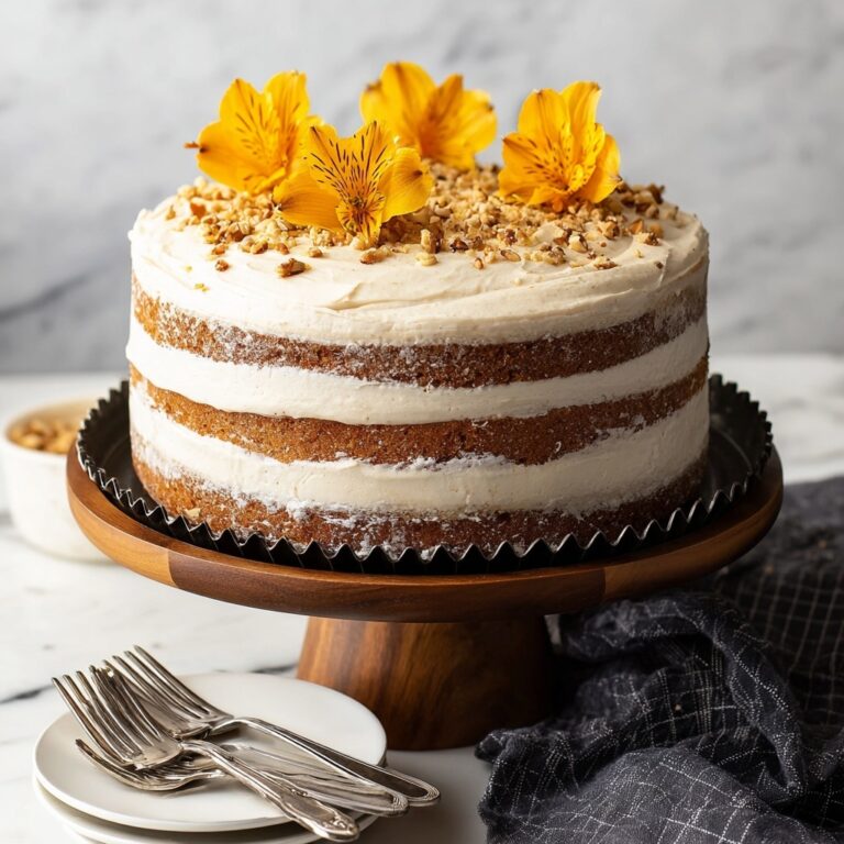 Hummingbird Cake with Dried Pineapple Flowers Recipe