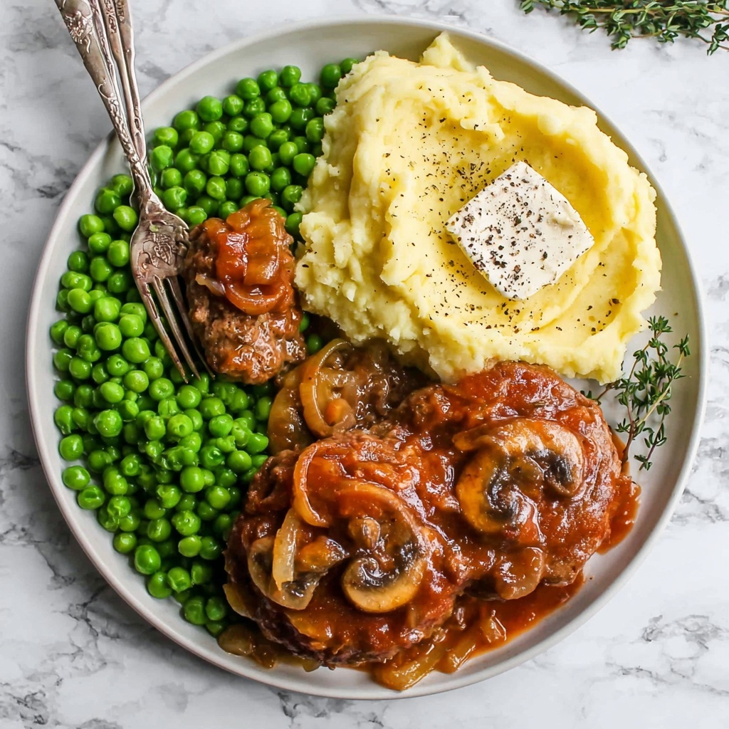 Hearty Hamburger Steak with Mushroom Gravy Recipe - Recipe Image