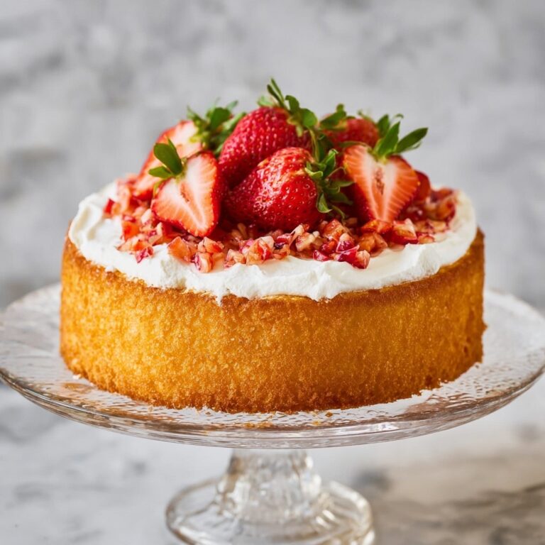 Kentucky Butter Cake with Strawberries & Cream Recipe