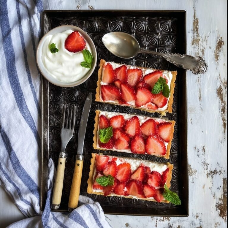 Super Easy Puff Pastry Strawberry Tart Recipe
