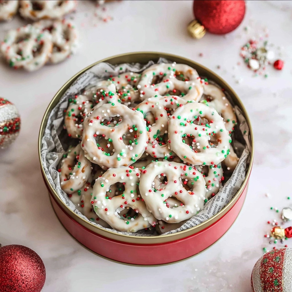 White Chocolate Dipped Pretzels Recipe - Recipe Image
