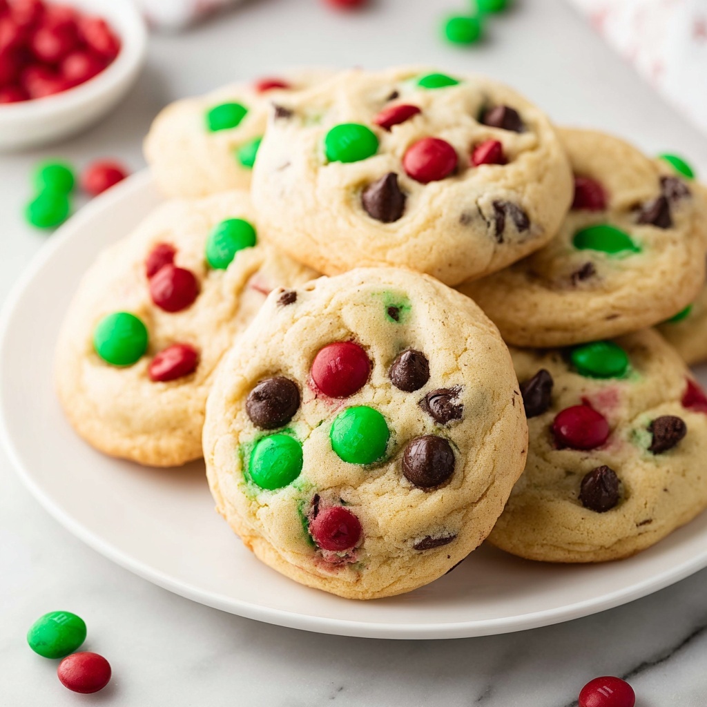 M&M Christmas Cookies Recipe - Recipe Image
