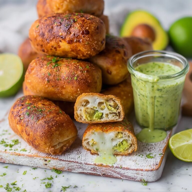 Guacamole Egg Rolls with Green Sauce Recipe