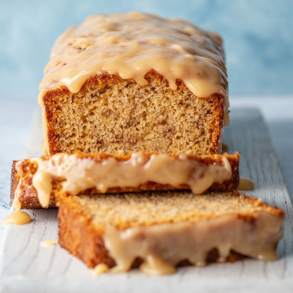 Easy Banana Bread with Peanut Butter Glaze Recipe - Recipe Image