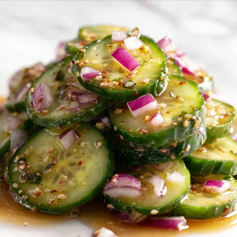 Cucumber Salad with Herb & Garlic Dressing (Vinaigrette) Recipe