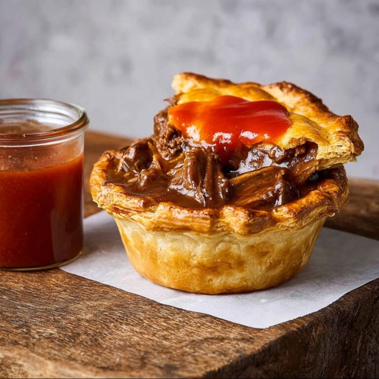 Classic Aussie Beef Pie with Red Wine and Rich Beef Filling Recipe