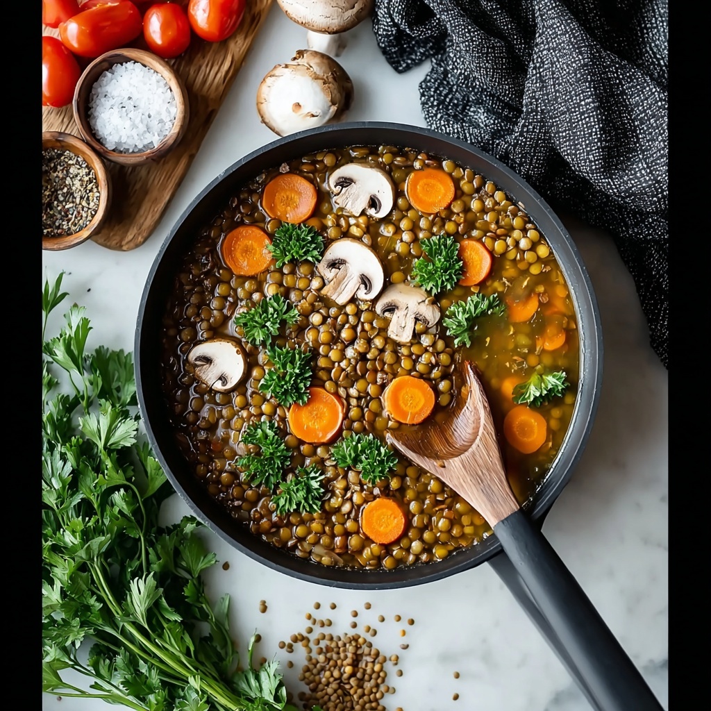 Vegan Lentil Mushroom Stew Recipe - Recipe Image