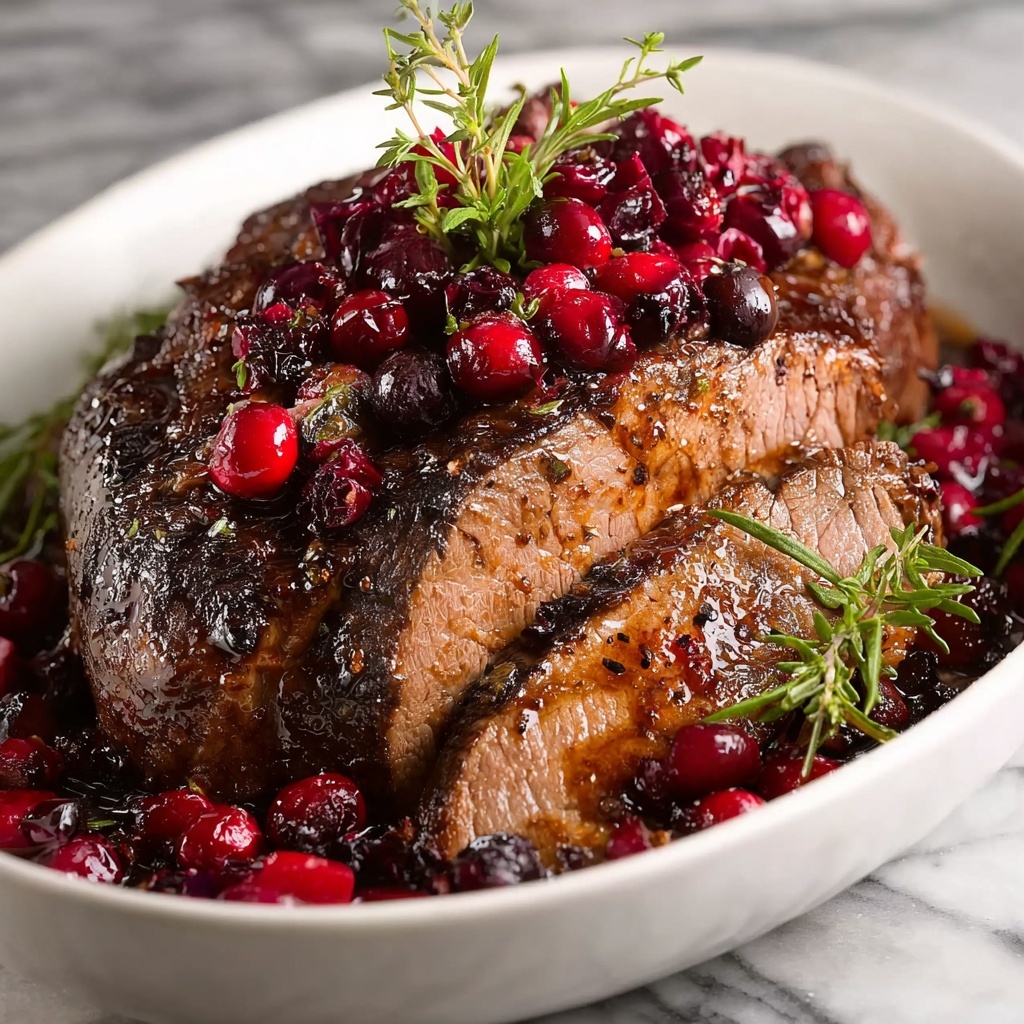 Cranberry Balsamic Roast Beef Recipe - Recipe Image