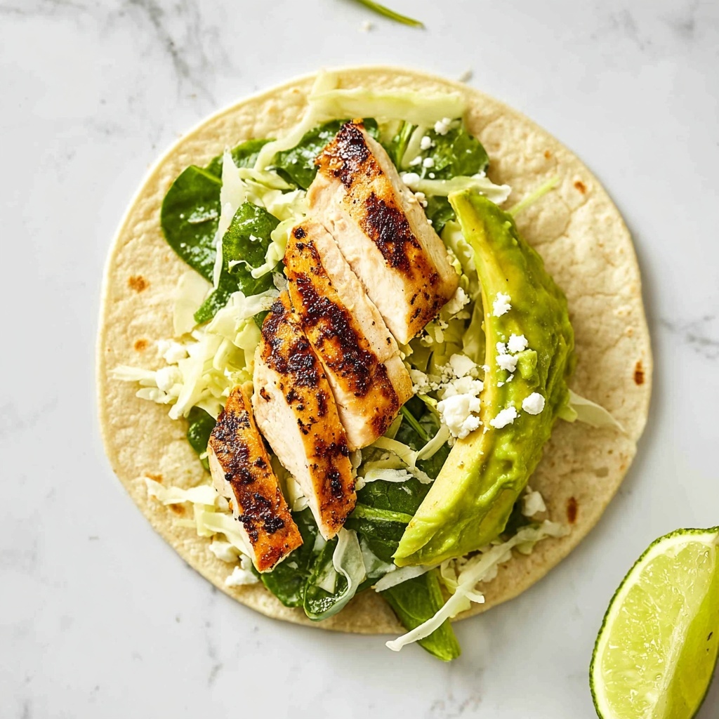 Grilled Chicken Tacos with Lime, Cabbage Slaw, and Avocado Recipe - Recipe Image