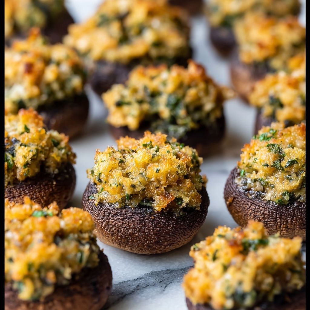 Spinach and Artichoke Stuffed Mushrooms Recipe - Recipe Image