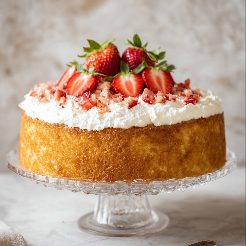 Kentucky Butter Cake with Strawberries & Cream Recipe - Recipe Image