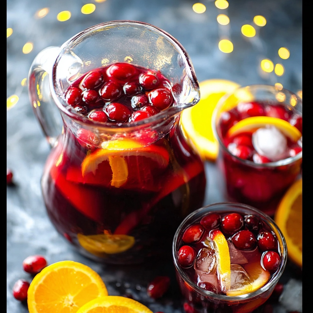 Christmas Sangria (Orange Cranberry Sangria) Recipe - Recipe Image