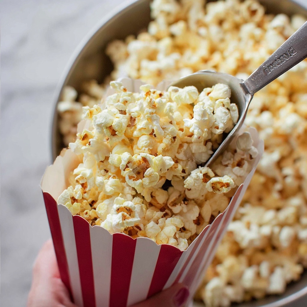 Lightly Sweet 'n Salty Crispy Butter Popcorn Recipe - Recipe Image