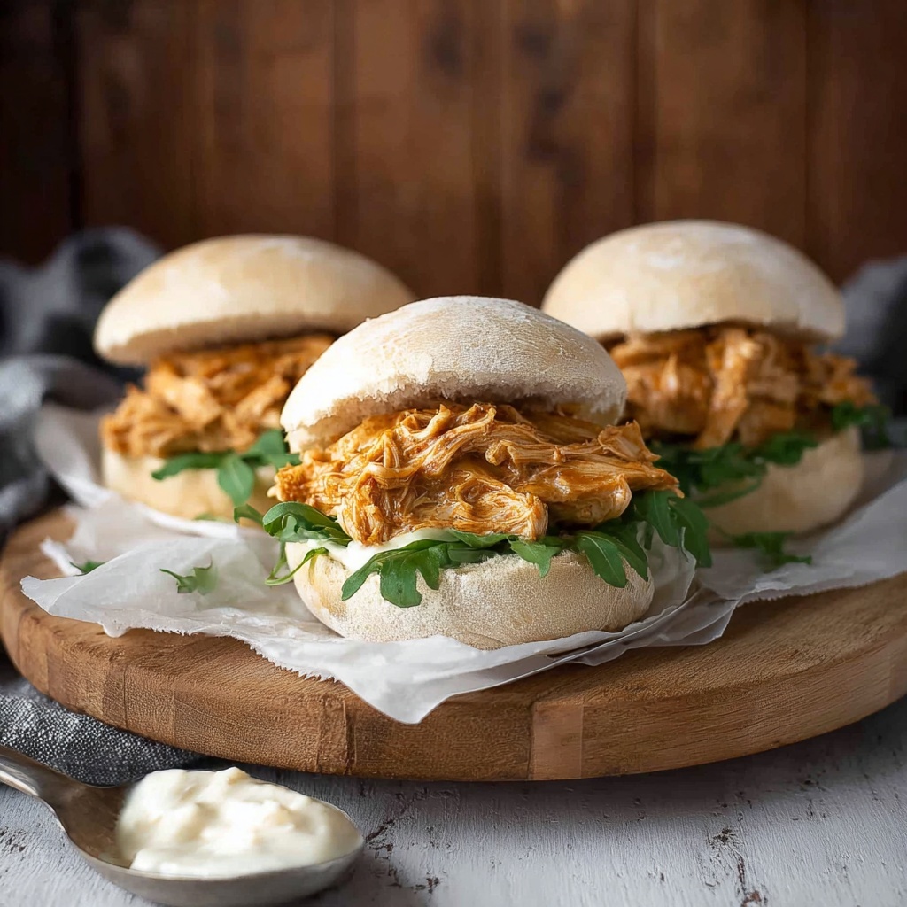Slow Cooker Honey Buffalo Chicken Sliders Recipe - Recipe Image