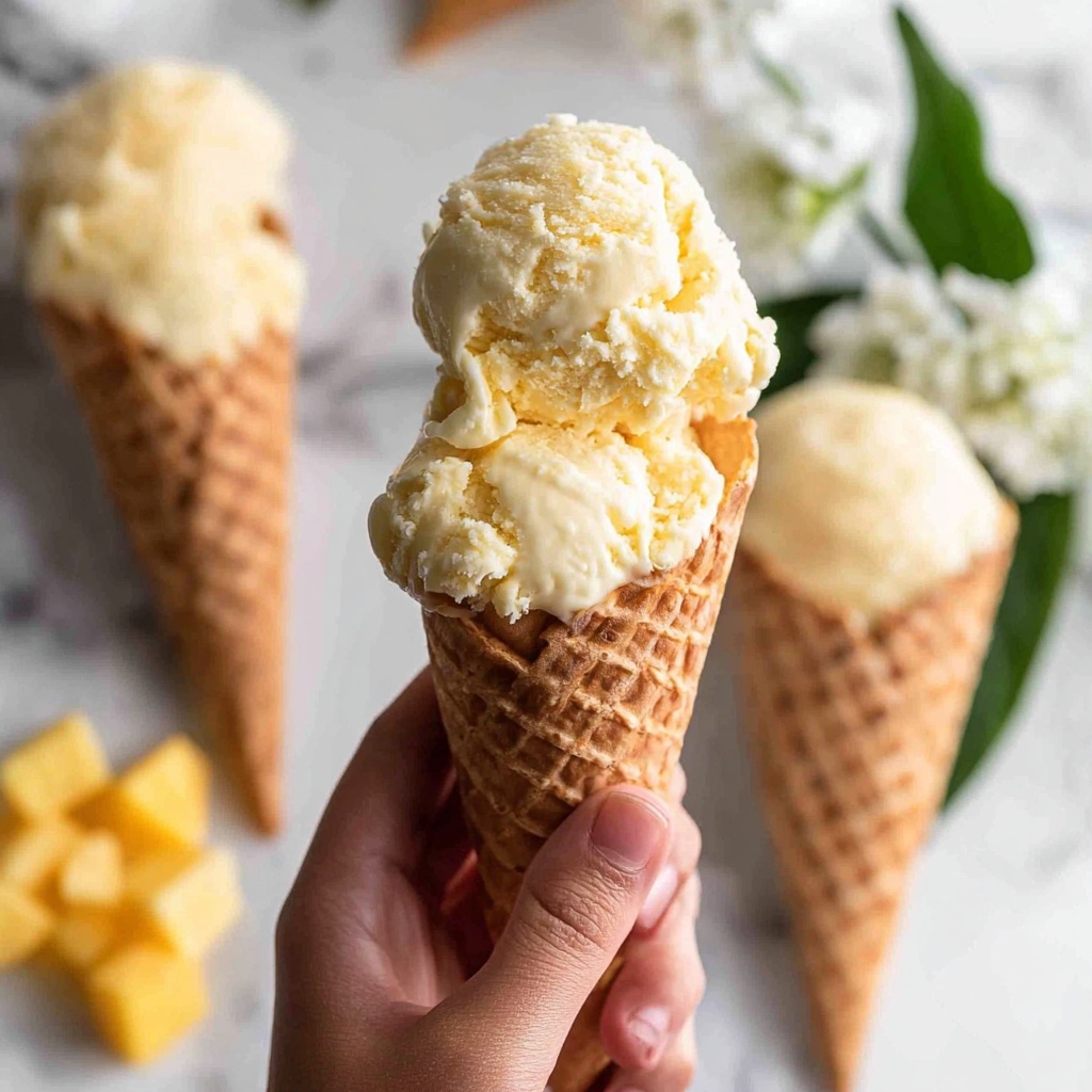 Homemade Mango Ice Cream Recipe - Recipe Image