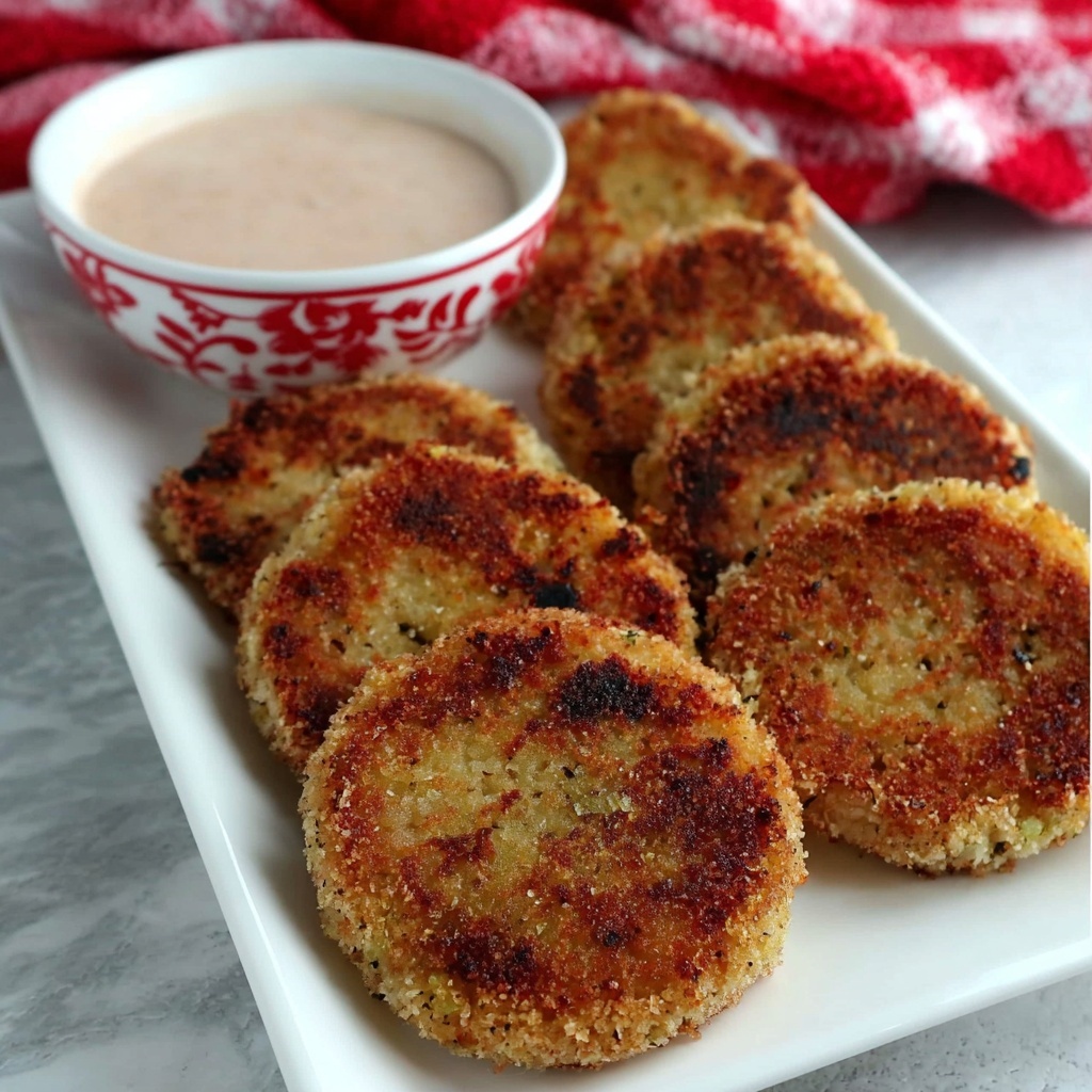 Oven Fried Green Tomatoes with Spicy Ranch Recipe - Recipe Image