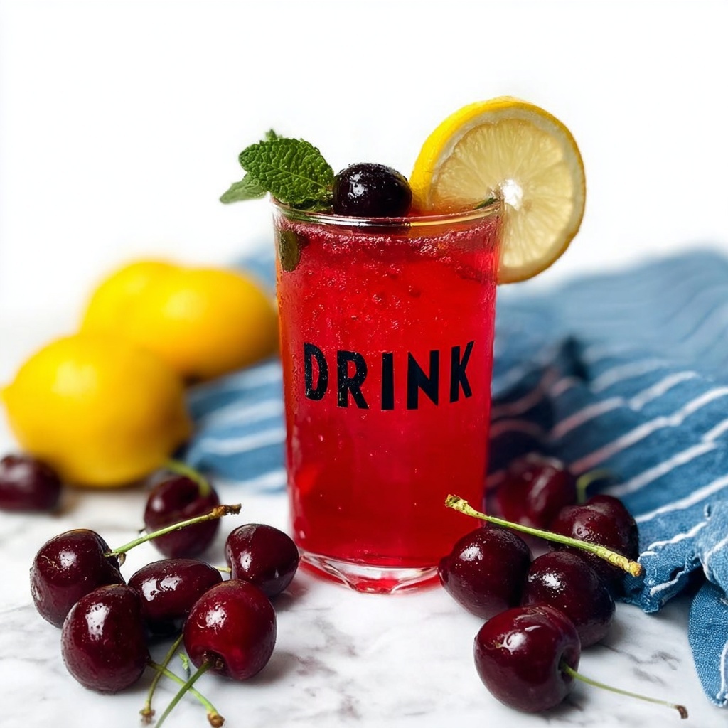 Cherry Lemonade Cocktail Recipe - Recipe Image