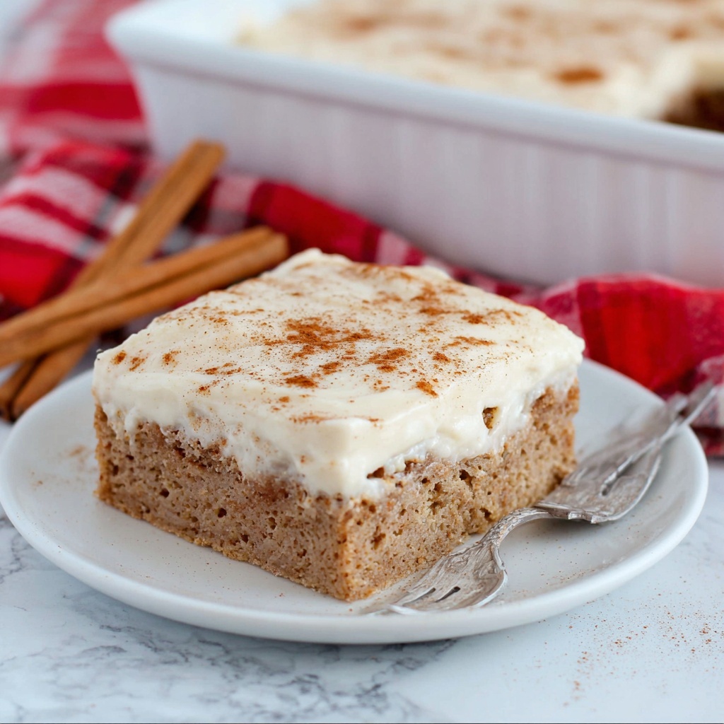 Cinnamon Roll Poke Cake Recipe - Recipe Image