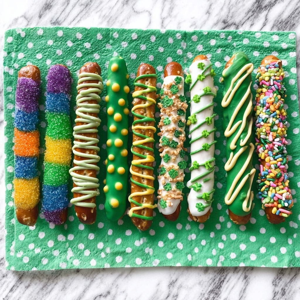 St Patrick’s Day Pretzel Rods Recipe - Recipe Image