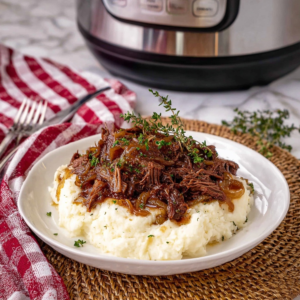 Slow Cooker French Onion Pot Roast Recipe - Recipe Image