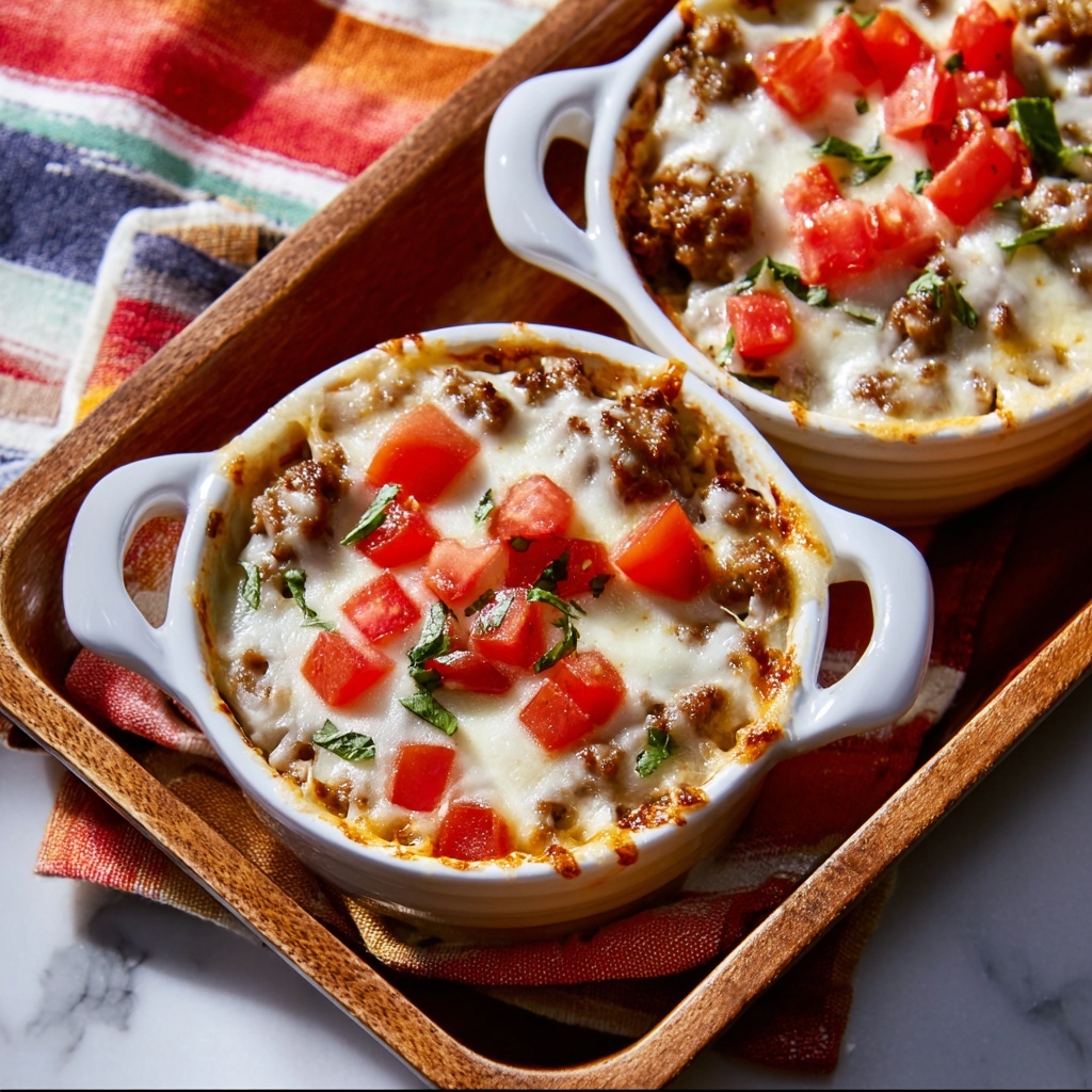 Individual Sausage Lasagna Casserole Bowls Recipe - Recipe Image
