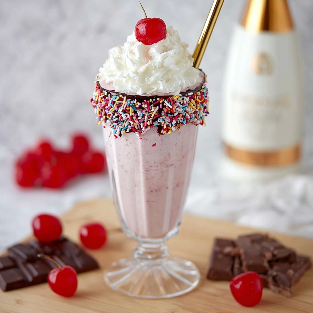 Boozy Chocolate Cherry Milkshake Recipe - Recipe Image