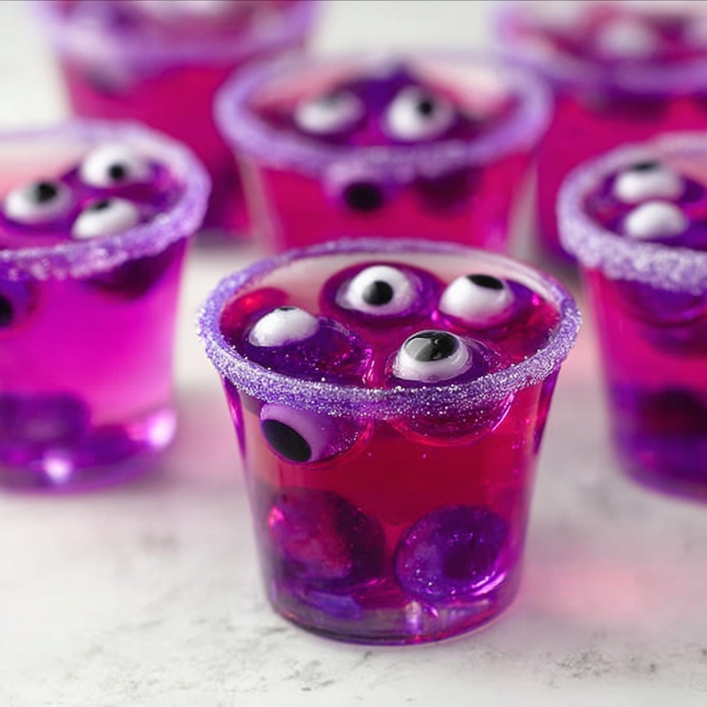 Creepy Monster Jello Shots Recipe - Recipe Image