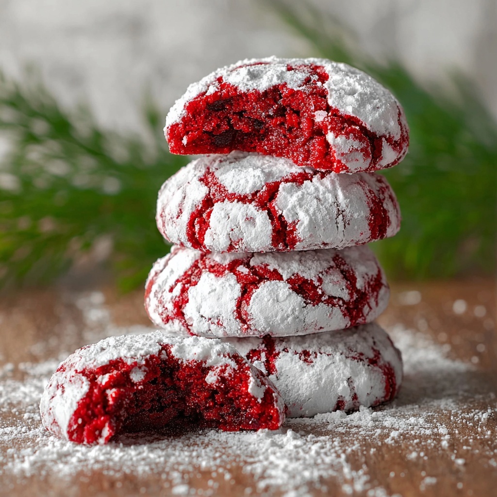 Red Velvet Crinkle Cookies Recipe - Recipe Image