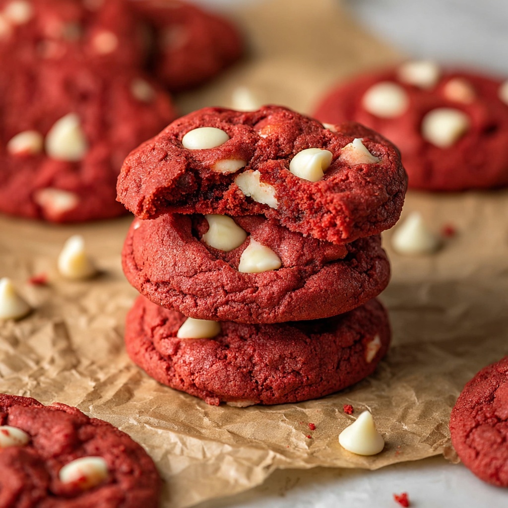 Red Velvet Cookies with White Chocolate Chips Recipe - Recipe Image