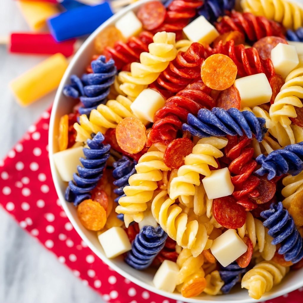 4th of July Pasta Salad Recipe - Recipe Image