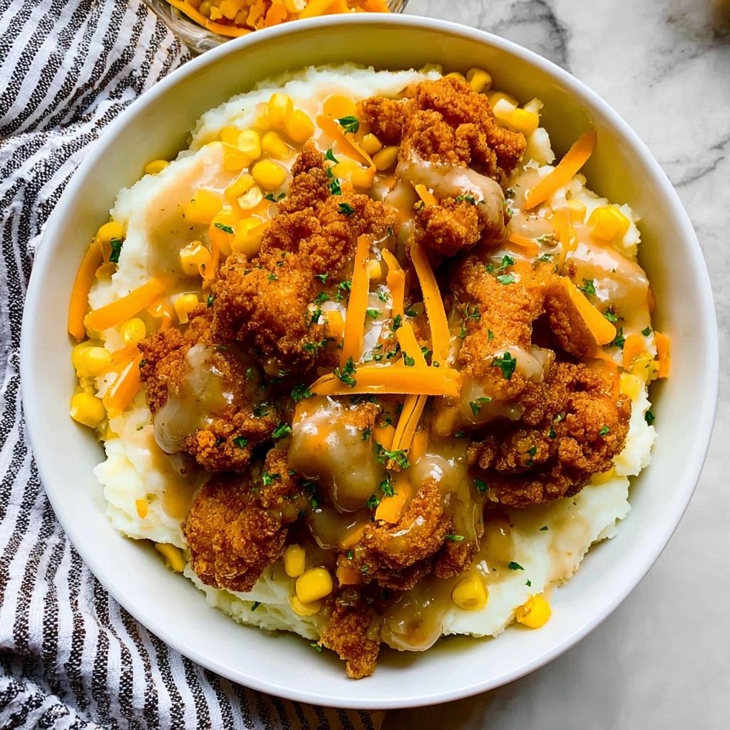 Crafting a Copycat KFC Famous Bowl Using an Air Fryer Recipe - Recipe Image
